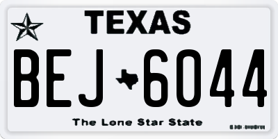 TX license plate BEJ6044