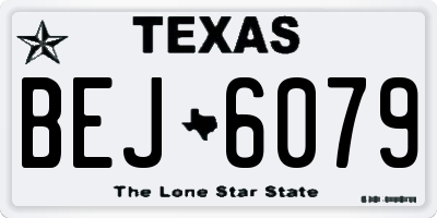 TX license plate BEJ6079