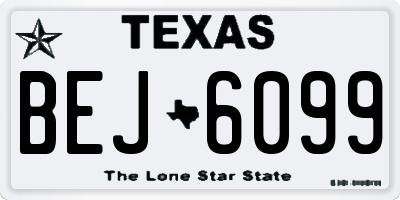 TX license plate BEJ6099