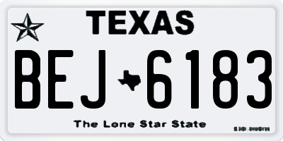 TX license plate BEJ6183