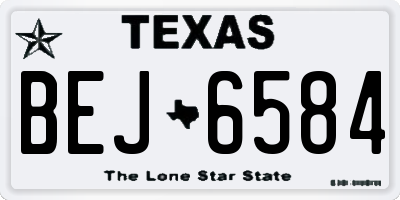 TX license plate BEJ6584