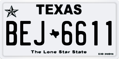 TX license plate BEJ6611