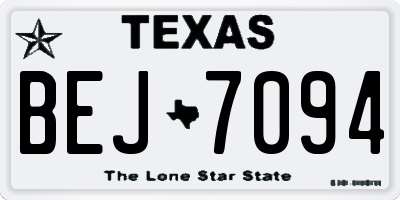 TX license plate BEJ7094