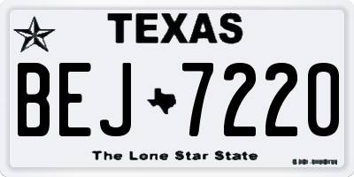 TX license plate BEJ7220