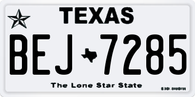 TX license plate BEJ7285