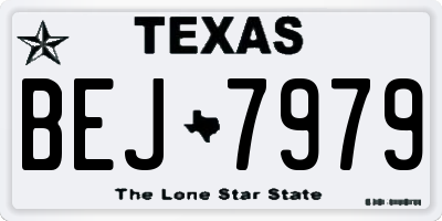 TX license plate BEJ7979