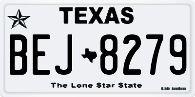 TX license plate BEJ8279