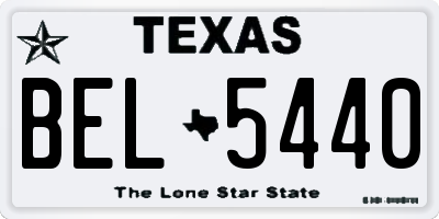 TX license plate BEL5440
