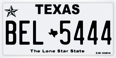 TX license plate BEL5444