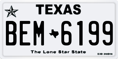 TX license plate BEM6199