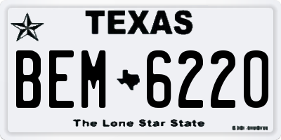 TX license plate BEM6220