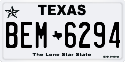 TX license plate BEM6294
