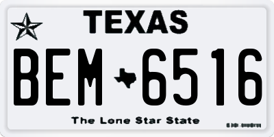 TX license plate BEM6516