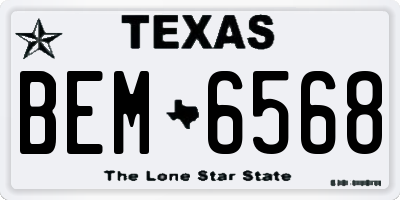 TX license plate BEM6568