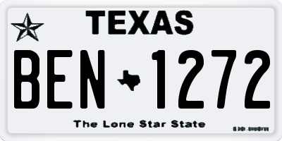 TX license plate BEN1272