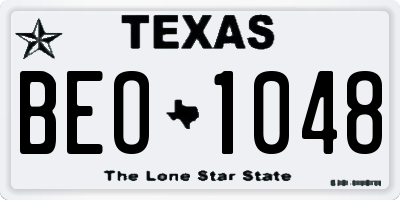 TX license plate BEO1048