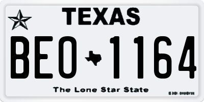TX license plate BEO1164