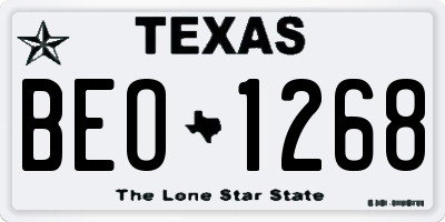 TX license plate BEO1268