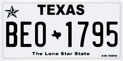 TX license plate BEO1795