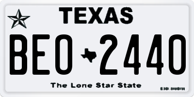 TX license plate BEO2440