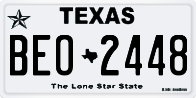 TX license plate BEO2448