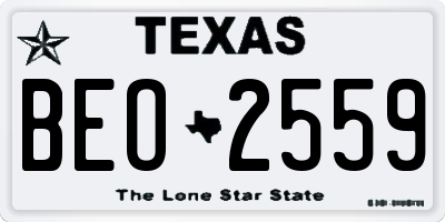 TX license plate BEO2559