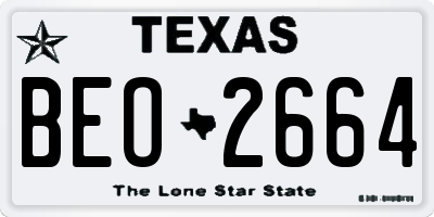 TX license plate BEO2664
