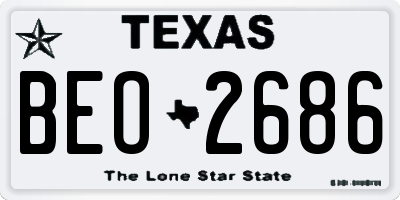 TX license plate BEO2686