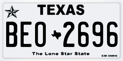 TX license plate BEO2696
