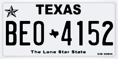 TX license plate BEO4152