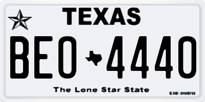 TX license plate BEO4440