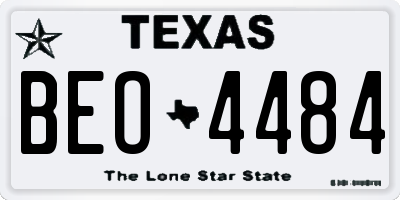 TX license plate BEO4484