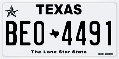 TX license plate BEO4491