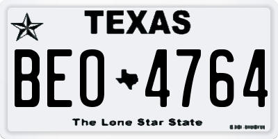 TX license plate BEO4764
