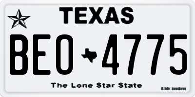 TX license plate BEO4775