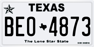 TX license plate BEO4873