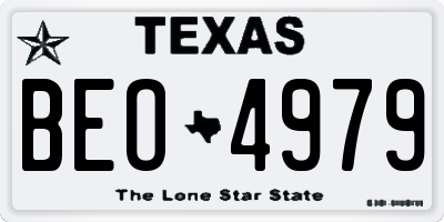 TX license plate BEO4979