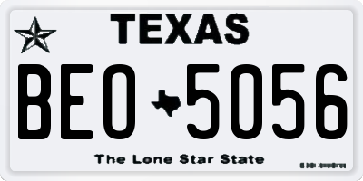 TX license plate BEO5056