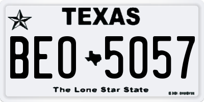 TX license plate BEO5057