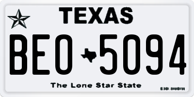 TX license plate BEO5094