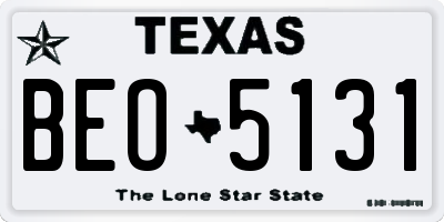 TX license plate BEO5131