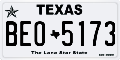 TX license plate BEO5173