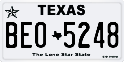 TX license plate BEO5248