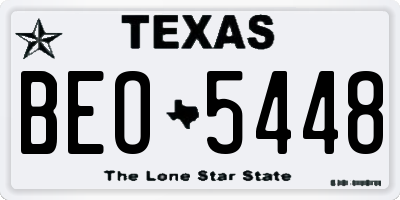 TX license plate BEO5448