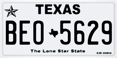 TX license plate BEO5629