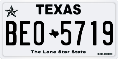 TX license plate BEO5719