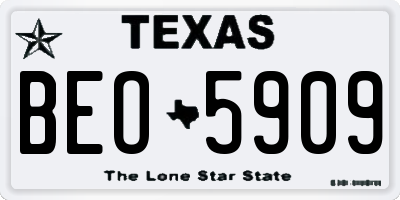 TX license plate BEO5909