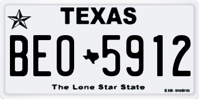 TX license plate BEO5912