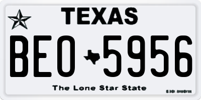 TX license plate BEO5956