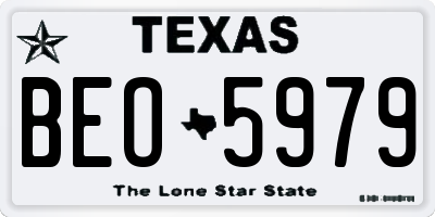 TX license plate BEO5979
